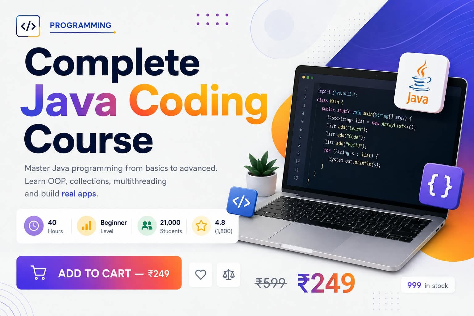 Complete Java Coding Course